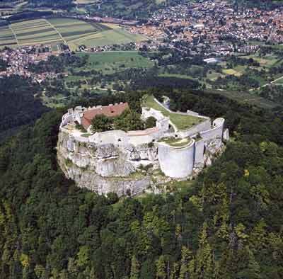 Aerial photograph of Fortress Hohenneuffen